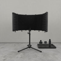 Noise Reduction Audio Capture Device Isolation Cover High-Density Foam Audio Capture Device Reflection Filter Foldable Design for Podcasters