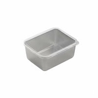 Odor Proof Stainless Steel Food Box Space Saving Metal Food Storage Container Easy to Clean for Home Cooks, Families, Pantry, Travel, Picnic