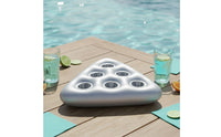 Triangular Inflatable Drink Holder with Tether Compact Inflatable Drink Holder Unique Pool Accessory Versatile for Lakes