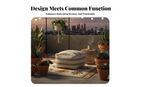 Removable and cleanable Cover Woven Round Footstool Multi-Functional Floor pad Comfortable Seating Pouf Ottoman adaptable Use for Apartment Dwellers, Students, Parents, Living Room, Balcony, Small Spaces, study corner