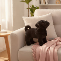 Pug Stuffed Animal Soft Stuffed Pug Stuffed Dog Cuddly Fuzzy for Children, Playroom, Bedroom