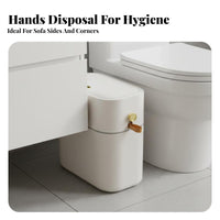 Drawstring Trash Can Large Capacity Slim Trash Can Automatic-Close Ing Waste Bin Space Saving Household Supplies Odor Close