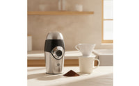 Compact Electric Dry Grinder Stainless Steel Grinder with Clear Lid Lightweight Appliance Countertop for Coffee Lovers, Home Cooks, Kitchen