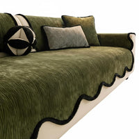 Chenille Sofa Pad, Non-Slip, All-Season, Thick, Universal Fit, Modern Minimalist