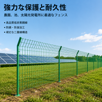 Fence, Outdoor, Mesh Panel, Wire Mesh, 90x170mm Mesh Size, 3.0mm Wire Diameter, Double Wire, Low Carbon Steel, Dark Forest Color