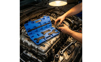 Pneumatics Fan Clutch Wrench Set Carbon-Steel Fan Clutch Wrench with Carrying Case Sturdy for Mechanics, Home Mechanics, Engine Maintenance