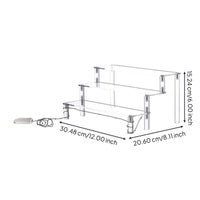 Lighted Display Stand Space Saving Tiered Acrylic Shelf Sturdy and Stable