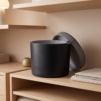 Leather Storage Box Round Storage Box with Lid Minimalist for Closet, Bedroom, Dressing Room