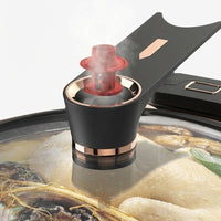Enamel Pot with Lid, Large Stew for Slow Cooking, Non Soup with Handles for Home Induction Compatible Cookware