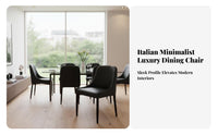 Luxury Design Upholstered Side Chair Minimalist Design Dining Seating Comfortable Padding Household Furniture Ergonomic Backrest for Homeowners, Interior Designers, Restaurant Owners, Kitchen, Hotel, Living Room, Home Office