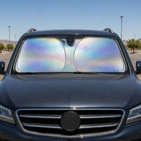 Heat Reducing Foldable Windshield Sunshade Double-Panel Front Windshield Sunshade Rectangular Car Sun Visor Rounded Corners for Cars, Suvs