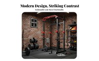 Guided Machine Squat Rack Combo Whole Body Workout Complete Guided Machine Heavy-Duty Steel Frame Complete Home Gym for Fitness Enthusiasts