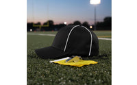 Professional Grade Referee Hat Whistle Flag Set Weighted Penalty Flags Referee Hat Flag and Whistle Bundle High Quality Football Umpire Equipment Enhanced Visibility for Tournaments