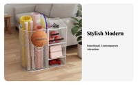 Exercise Mat Storage Rack With Wheels Home Gym Equipment Organizer Space Saving Design Rolling Home Gym Organizer for Living Room