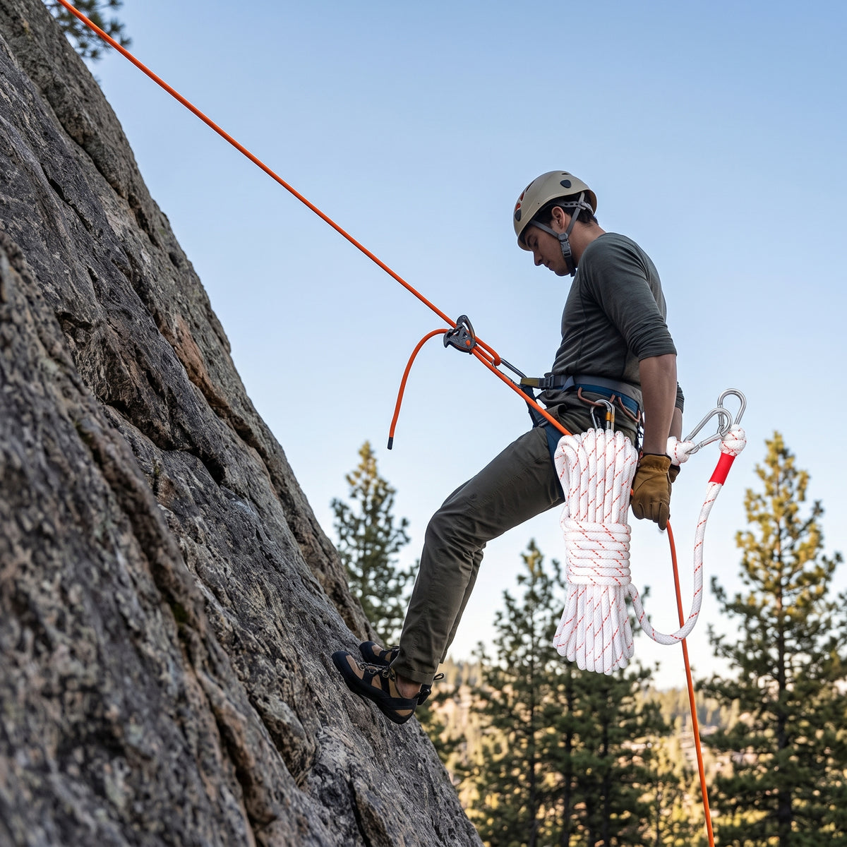 Steel Core Climbing Safety Rope for Outdoor Fire Rescue and High-Altitude Escape