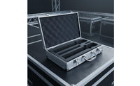 Shockproof Dual Wireless Microphone Case Shock-Absorbing 2-Mic Travel Case Portable for Singers, Presenters, KTV, Stage Performance, Touring