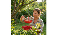 Heart-Shaped Hanging Bird Feeder with Chain Iron Bird Feeder with Two Bowls Two-partBowl Decorative for Gardeners, Garden, Backyard, Patio