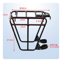 Rigid Front Cycle Cargo Rack Compact Bike Front Rack Sturdy Lightweight for Mountain Bikes, Touring