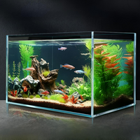 Ultra Clear Glass Desktop Aquarium with Filter and Light