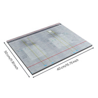 Miniature Airport Display Base Wooden Model Airport Apron Printed Airliner Display Platform Finished for Collectors, Hobbyists, Showcase, Hobby Room
