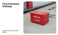 Retardant Fire Fighting Sandbox Large Capacity Metal Fire Sand Box Heavy Duty Emergency Sand Bin Deformation Resistant for Gas Station Attendants, Industrial Workers, Ships, Warehouses, Factories, Laboratories