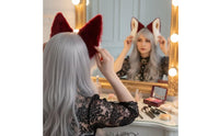 Velvety Animal Ear Headband Fuzzy Cosplay Headband Soft Costume Headpiece Cute for Cosplayers, Roleplay