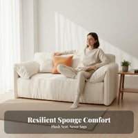 Minimalist Linear Sofa High-Resilience Foam Upholstered Couch Wide Seating Area Living Room Furniture for Business Owners, Homeowners, Boutique