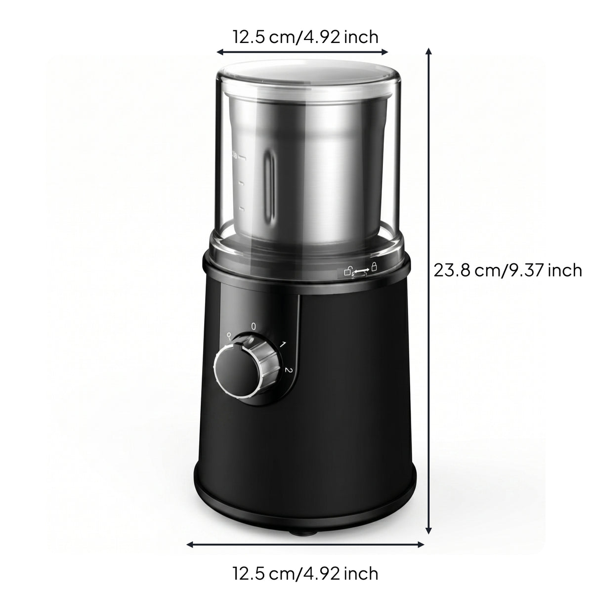 Coffee and Spice grinding machine Multiple Settings Stainless Steel Metal Body