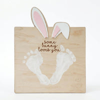 DIY Footprint Keepsake Board Tabletop Centerpiece Newborn Easter Announcement Sign Sturdy Infant Birth Announcement Sign for Newborns, Family, Nursery