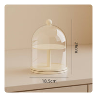 Clear Acrylic Display Box High Lucidity Dustproof Toy Storage Box 360° Rotation Desktop Figurine Stand