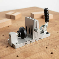 Pocket Hole Jig Aluminum Alloy Angled Drill Jig Slant Hole Guide Adjustable Depth Joint Guide Quick Clamp for Furniture Making