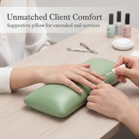 Modern Minimalist PU Leather Nail Art Hand Rest Cushion for Salon Manicure