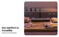 Dry and Moist Modes Countertop Vacuum Sealer Airtight Seal Food Vacuum Sealer UK Plug Food Packaging Machine Silver Top Panel