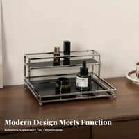 2-Tier Cosmetic Stand Multitier Design 2-Tier Makeup Stand Space Saving