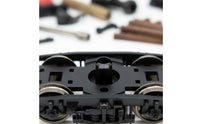 Easy to Install Unpowered Truck Long-Lasting HO Scale Truck Alloy Metal Wheel Truck for Hobby Workbench