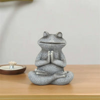 Meditating Dog Statue Resin Meditating Dog Figurine Cross-Legged Weather-Resistant for Pet Owners, Desk, Office