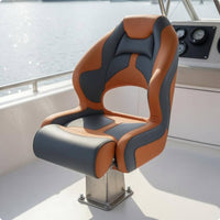 Marine Driver Seat Molded High Back Boat Seat Upholstered