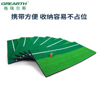 厂家直销便携双色草带标线golf训练垫挥杆练习高尔夫打击垫击球垫