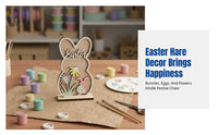 Easter Bunny Wooden Decoration, Simple Creative Craft, DIY Scene Arrangement, Rustic Home Decor