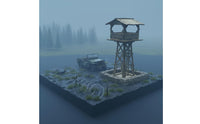 Highly Detailed 1:72 Scale Watchtower Model Easy to Assemble DIY Lookout Structure Removable Roof Miniature Scene Kit for Hobbyists