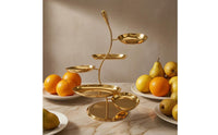 S-Shaped Fruit Stand Polished Tiered Fruit Stand Shallow Trays Table Accessory