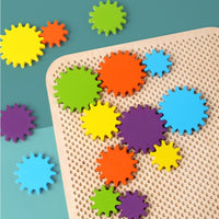 Rotating Gear Block Set Problem Solving Interlocking Gear Building Toy Hands-on Learning for Children Aged 3-6, Preschoolers