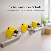 Window Handle Anti-Collision Suction Cup Door Stopper - Silicone Glass Door and Window Protector (3-Pack)