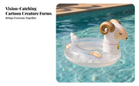 Oversized Creature Sit-on Water Toy Fun Designs Giant Inflatable Pool Inflatable Lounger Heavy Duty for Adults, Family, Beach