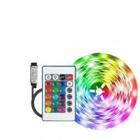 Easy to Install RGB LED Strip Light Kit Dimmable Color Changing Light Strip Music Sync Indoor Lighting for Bedroom, Party