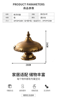 Bohemian Iron Fruit Tray with Lid