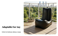 Vintage and design Single-Seater Lazy Sofa Padded Seat Cushioned Armchair Set low-to-the-ground Lounge Chair Ergonomic Design for Homeowners, Students, Bedroom, Small areas, Living Room, literature alcove