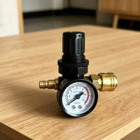 Pressure Regulator with Gauge Inline Air Regulator with Gauge Accurate Air Pressure  Adjuster for Workshop