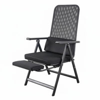 High-Back Ergonomic Reclining Chair with Footrest Adjustable Support Foldable Lounger with Footrest Integrated Headrest Office Furniture Reclines up to 170 Degrees for Gamers, Telecommuting Workers, Students