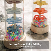 Early Education Rain Stick Toy Colorful Design Rain Sound Tube Vibrant Colors for Toddlers, Babies, Music Class, Preschool, Daycare